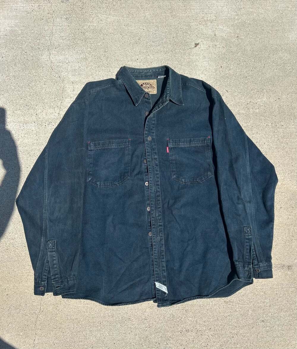 Vintage Levi's Modern Authentics Black Denim Button Up Shirt
